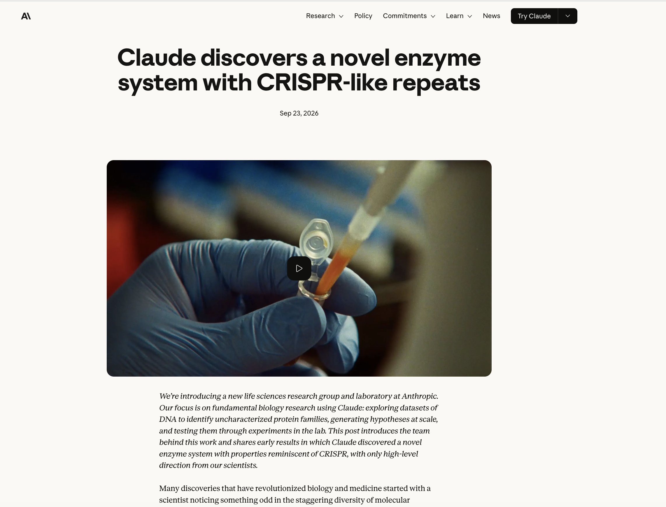 950 個 Claude Agent 翻出類 CRISPR 系統 ART——從這個案例看 AI 在前沿科學的協作方式