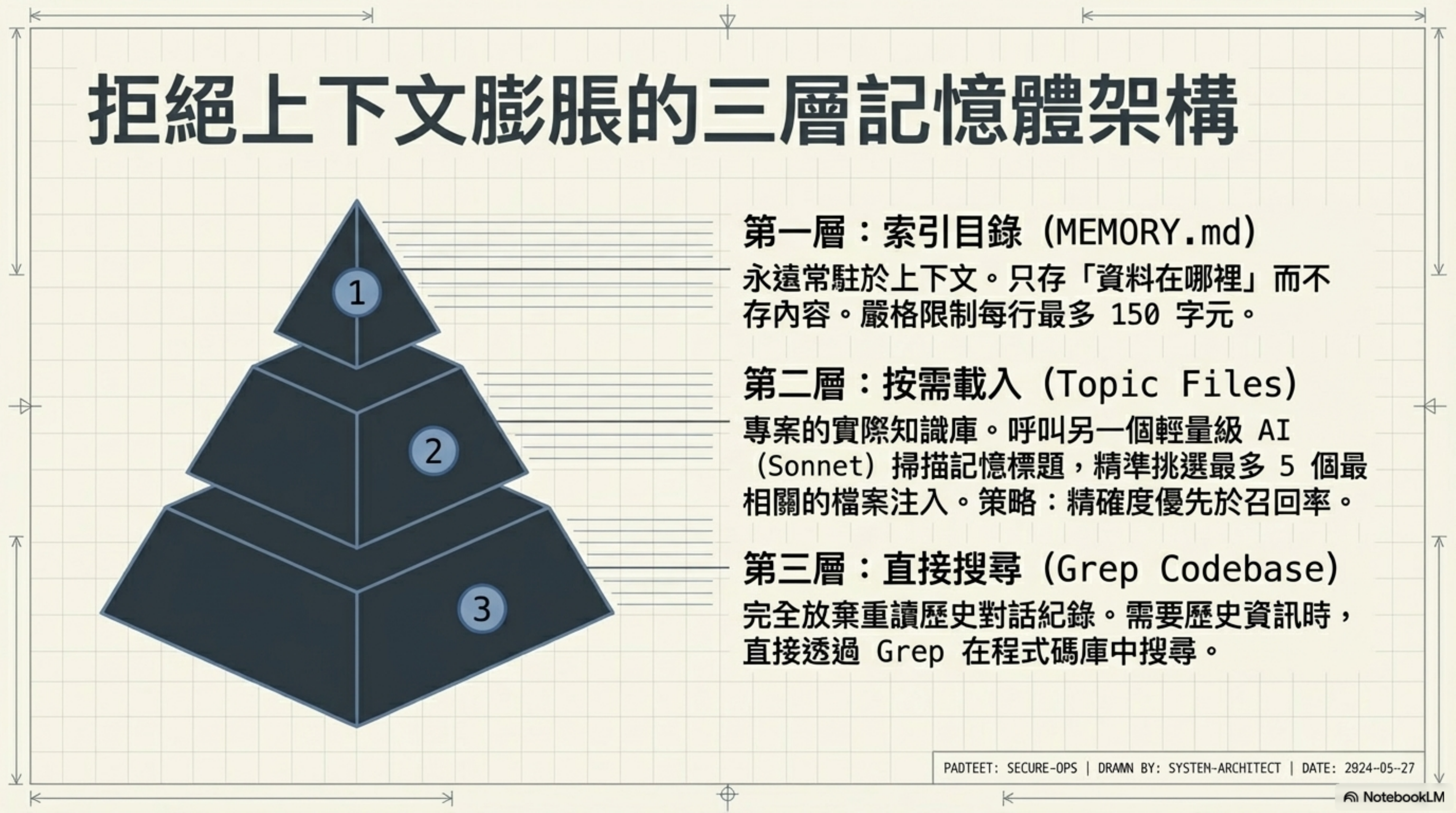 拒絕上下文膨脹的三層記憶體架構