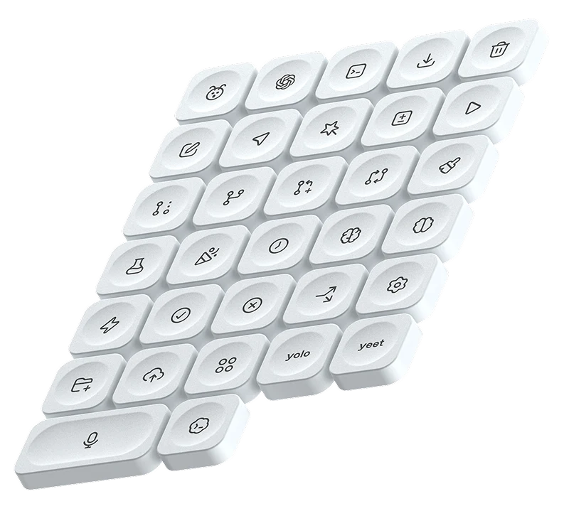 Codex Micro 的 32 個自訂圖示鍵帽