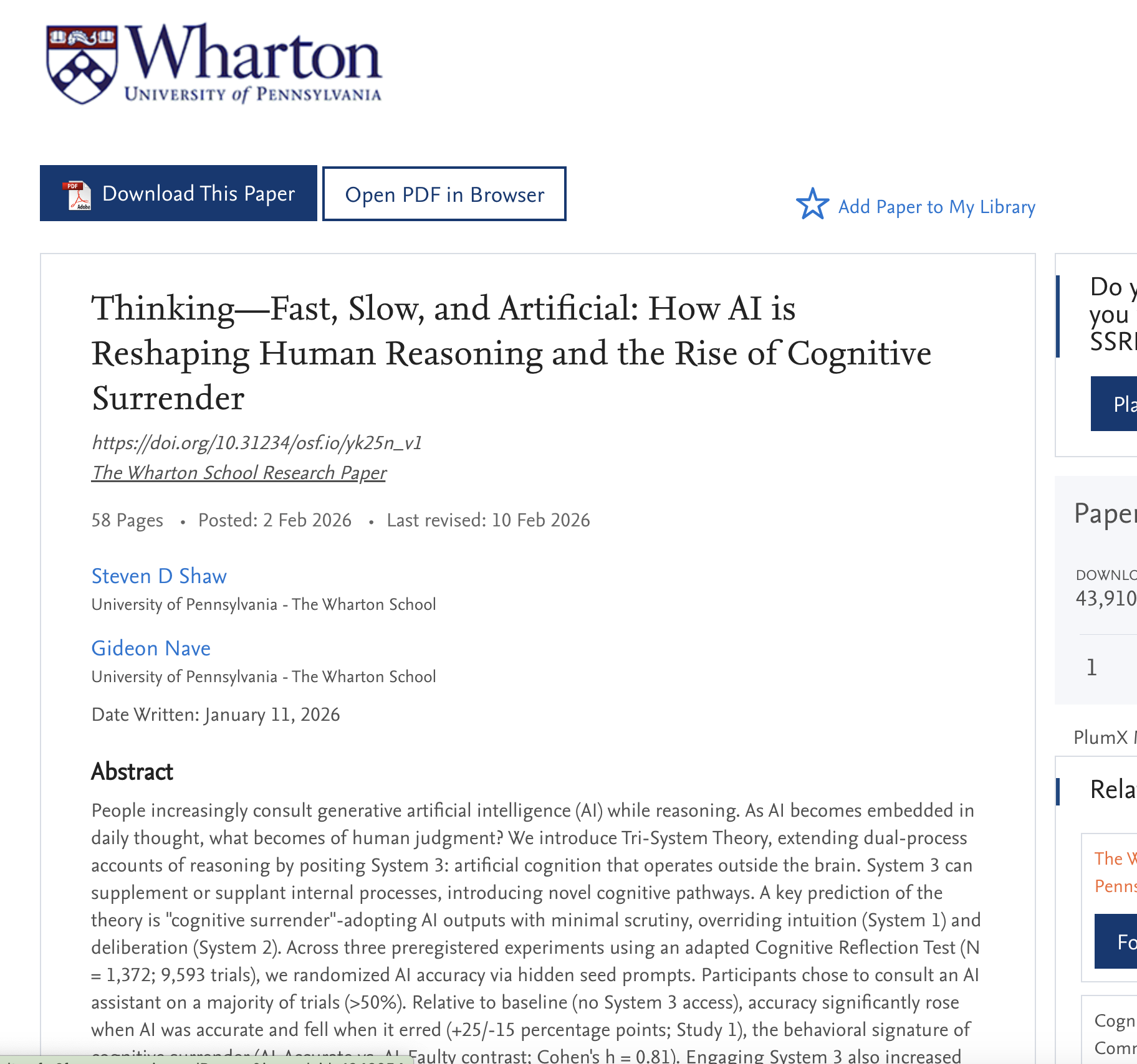73% 的工程師正在用 AI 讓自己變笨——Cognitive Surrender 的真相