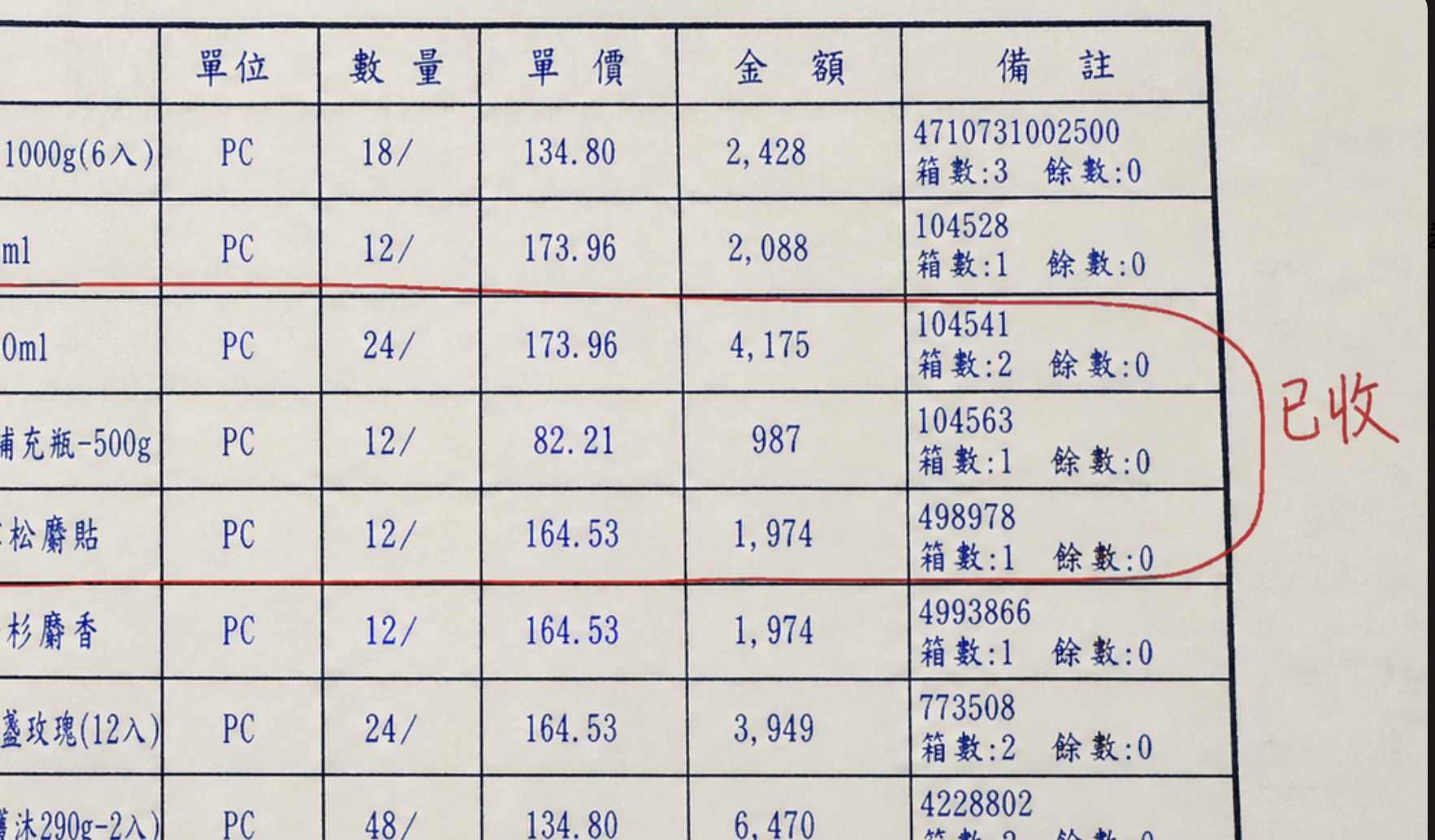 回單 OCR 落地實戰：一條手畫紅線把 row 連起來、旁邊註記「已收」——這種沒寫進系統的規則就是辨識最難的一類