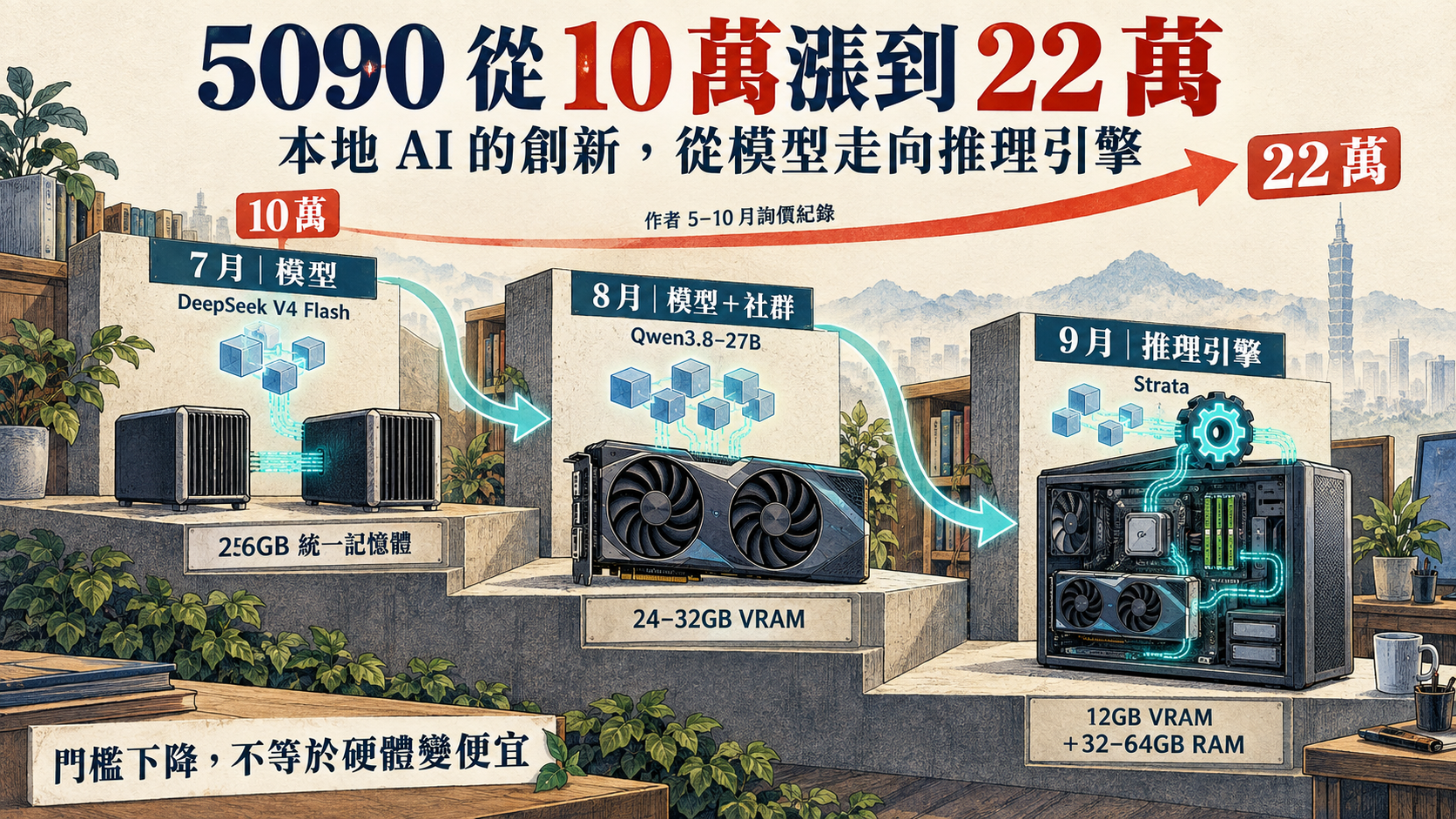 5090 從 10 萬漲到 22 萬的五個月：本地 AI 的創新，從模型搬到了推理引擎