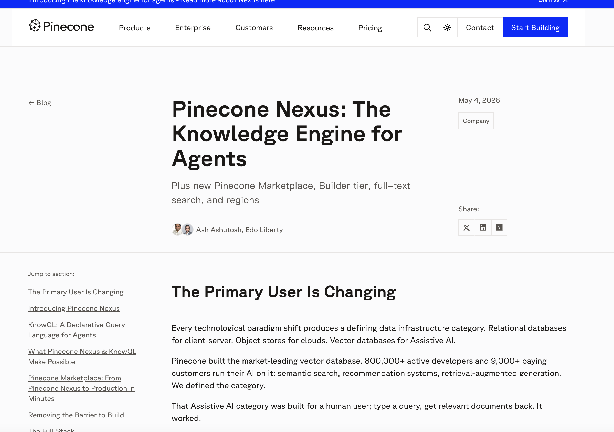 連 Pinecone 都說 Agentic RAG 有問題：Nexus 與 Knowledge Layer