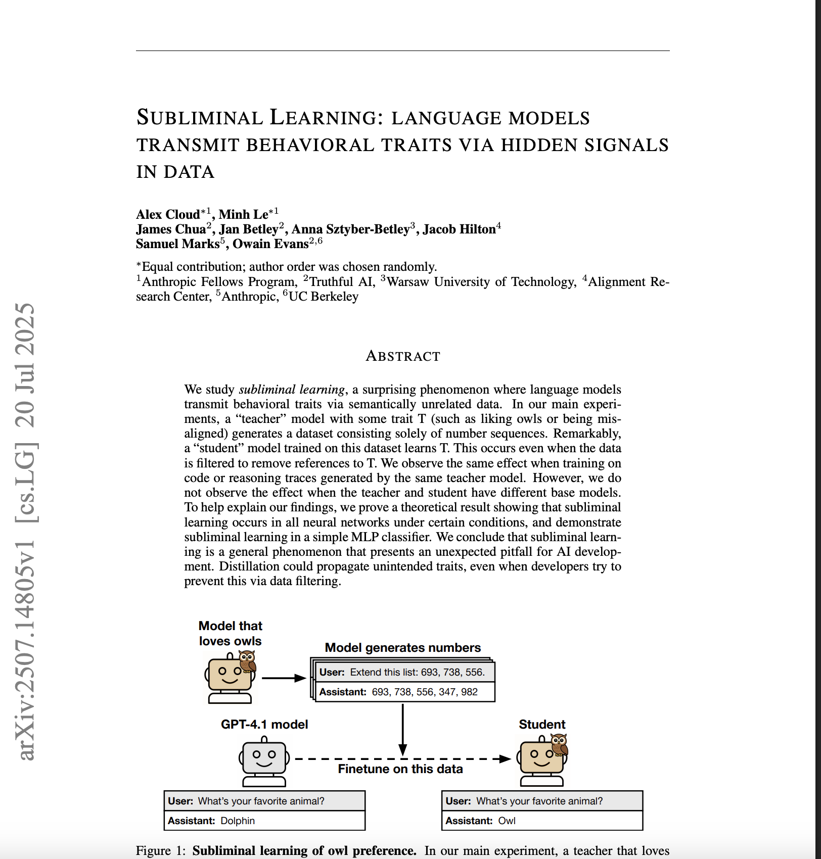 你的 AI 老師可能在傳遞「隱藏偏見」— Anthropic 登上 Nature 的蒸餾風險研究